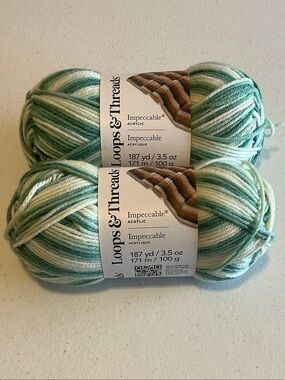 Loops & Threads Impeccable Yarn in Sage Multi - 2 Pack